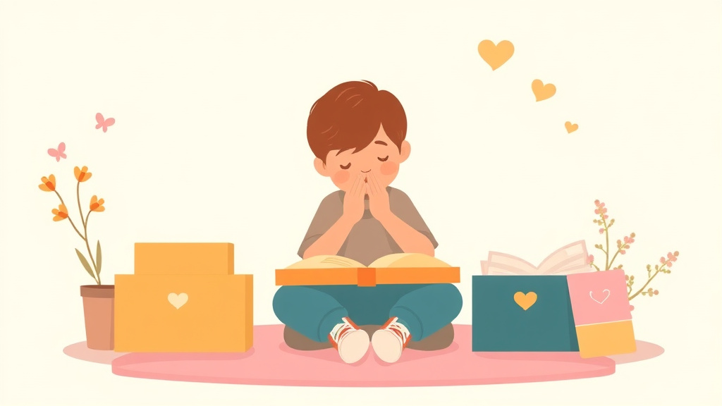 Illustration breaking down the fundamentals of memory Boxes for Grieving Children