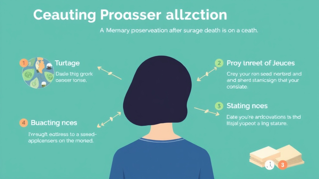 Action-oriented illustration showing how to apply memory Preservation After Sudden Death