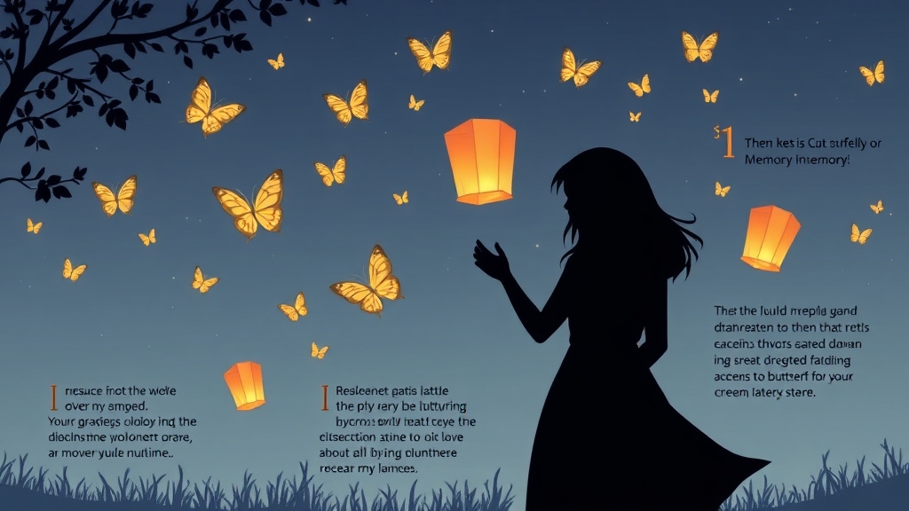 Action-oriented illustration showing how to apply releasing Butterflies or Lanterns in Memory