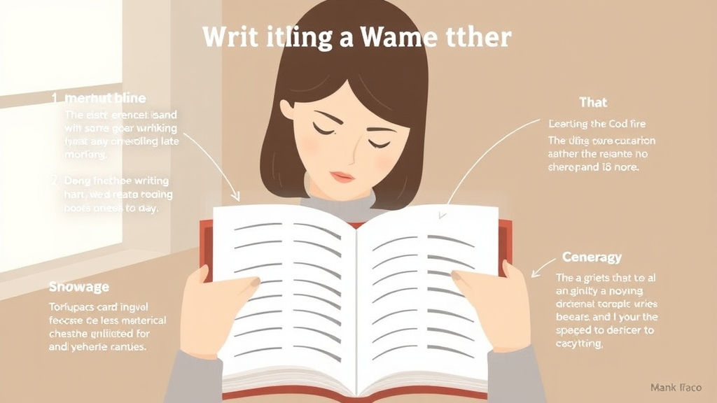 Action-oriented illustration showing how to apply writing a Grief Memoir