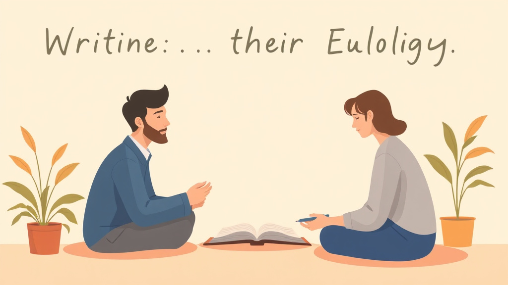 Illustration breaking down the fundamentals of writing Their Eulogy for Yourself