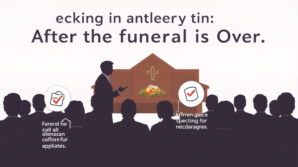 Implementation roadmap for checking in After the Funeral is Over with actionable steps