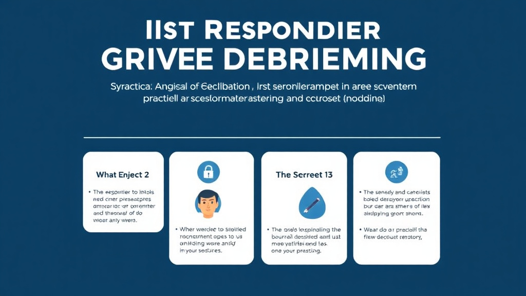 Process flow illustration for putting first Responder Grief Debriefing into action