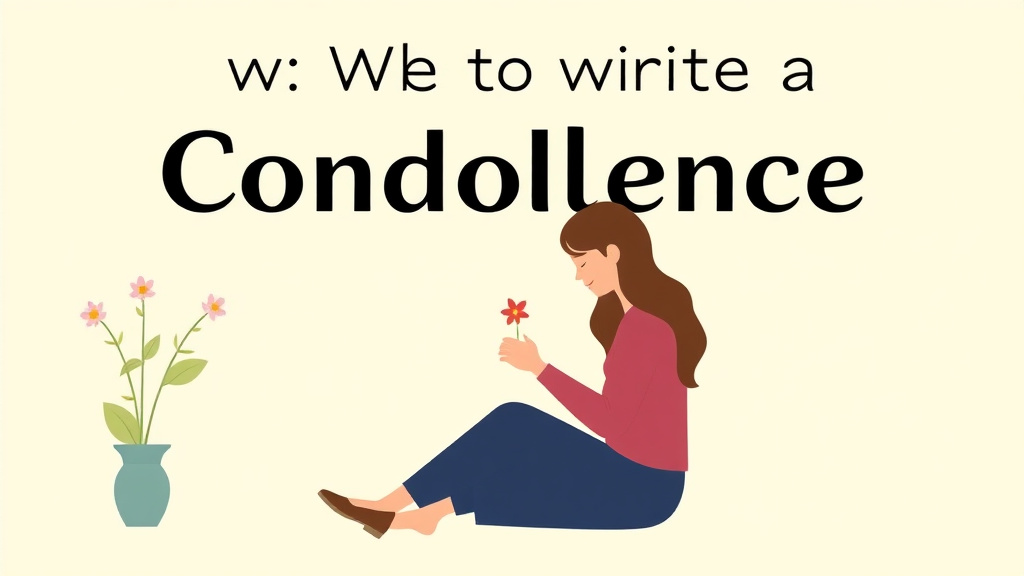 Illustration breaking down the fundamentals of write a Condolence Message