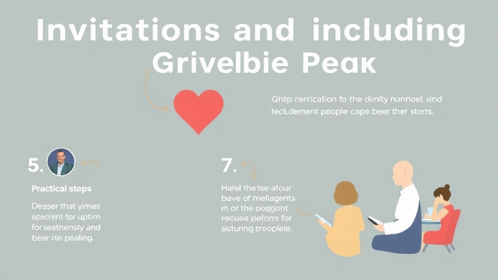 Action-oriented illustration showing how to apply invitations and Including Grieving People