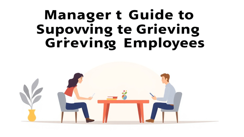 Illustration breaking down the fundamentals of manager Guide to Supporting Grieving Employees