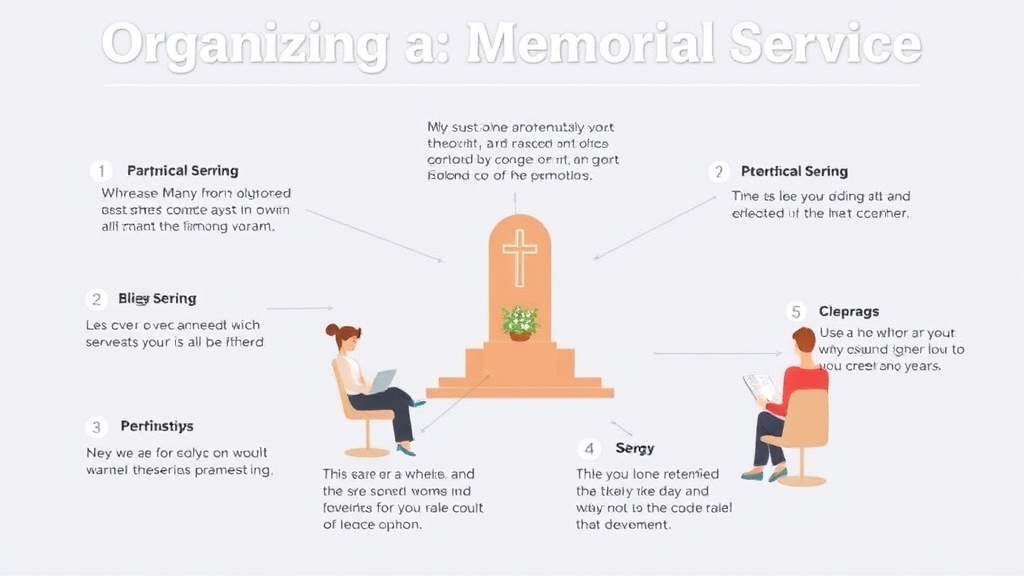 Step-by-step visual guide for implementing organizing a Memorial Service