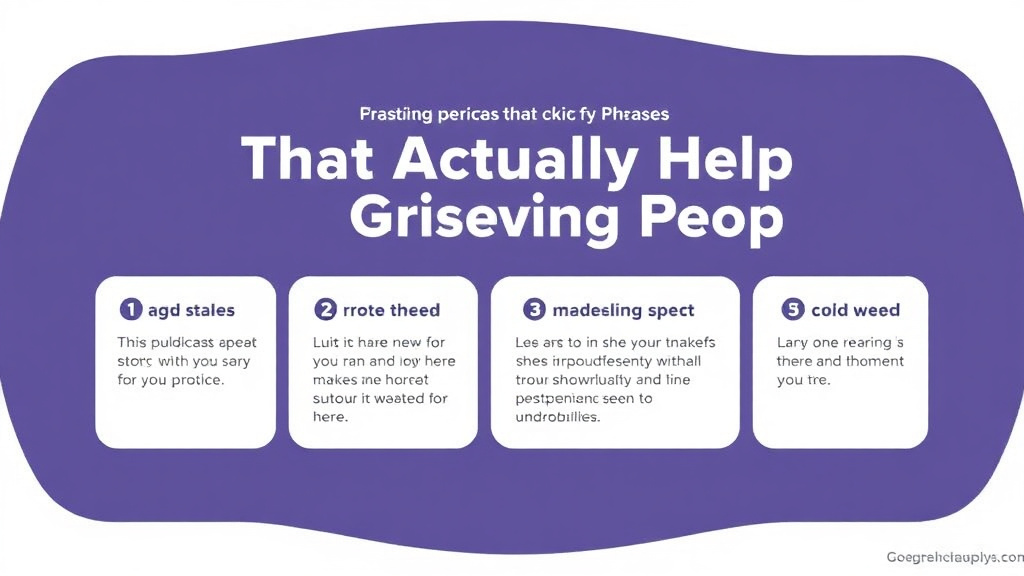 Step-by-step visual guide for implementing phrases That Actually Help Grieving People