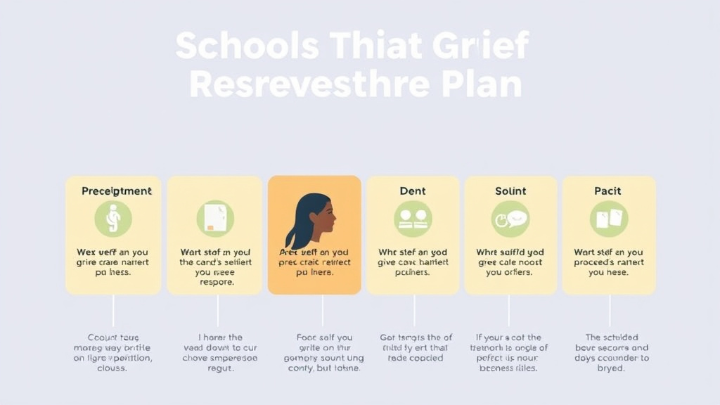Hands-on guide visualization for school Counselor Grief Response Plan