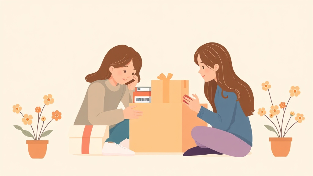 Educational graphic covering the essentials of sending Care Packages for Grief