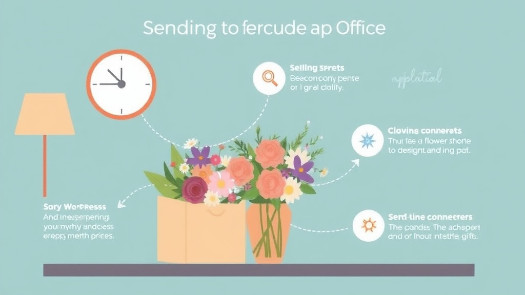 Step-by-step visual guide for implementing sending Flowers From the Office