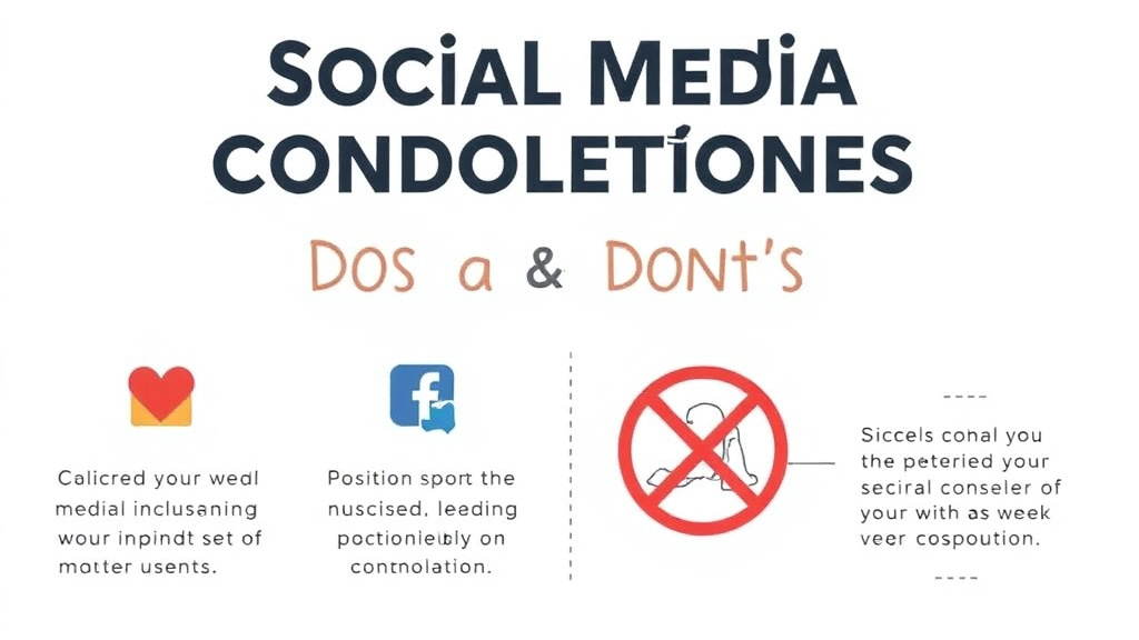 Step-by-step visual guide for implementing social Media Condolences Dos and Donts