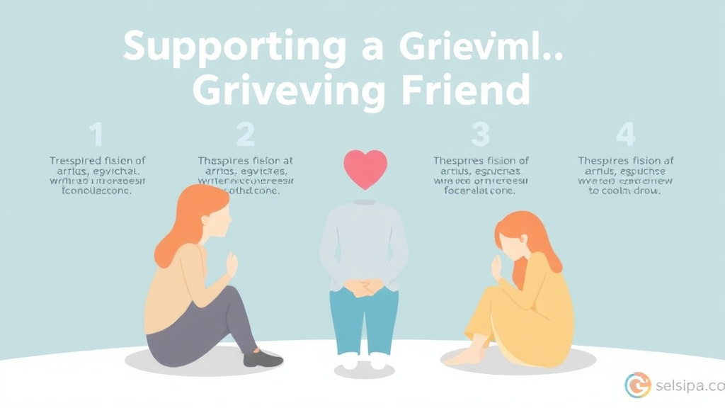 Step-by-step visual guide for implementing supporting a Grieving Friend
