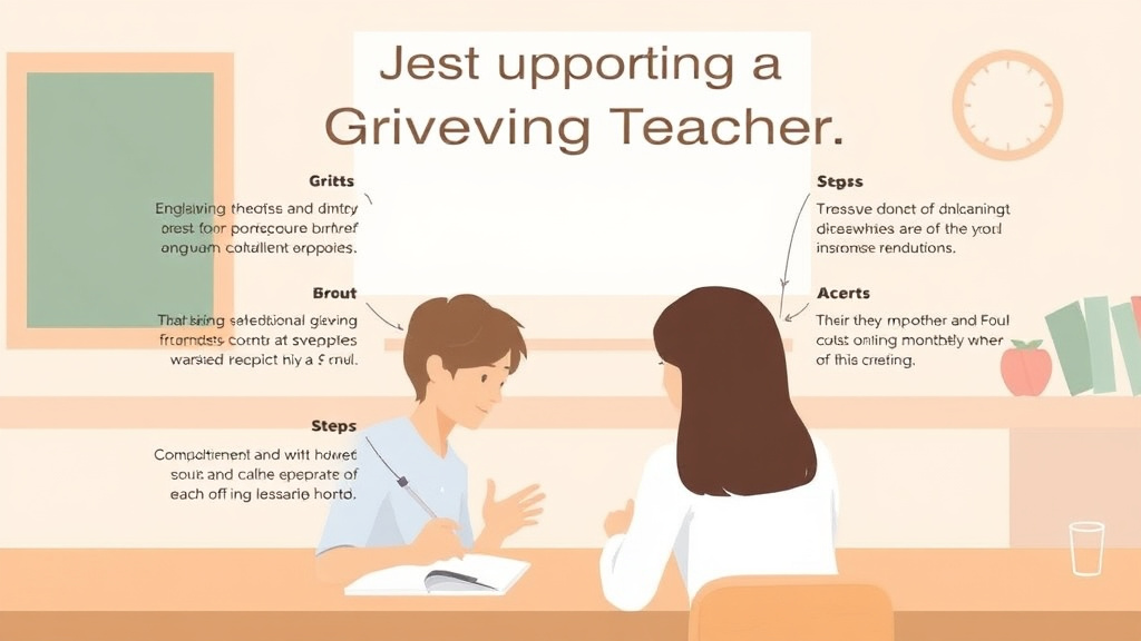 Real-world application diagram for supporting a Grieving Teacher