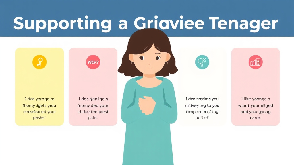 Real-world application diagram for supporting a Grieving Teenager
