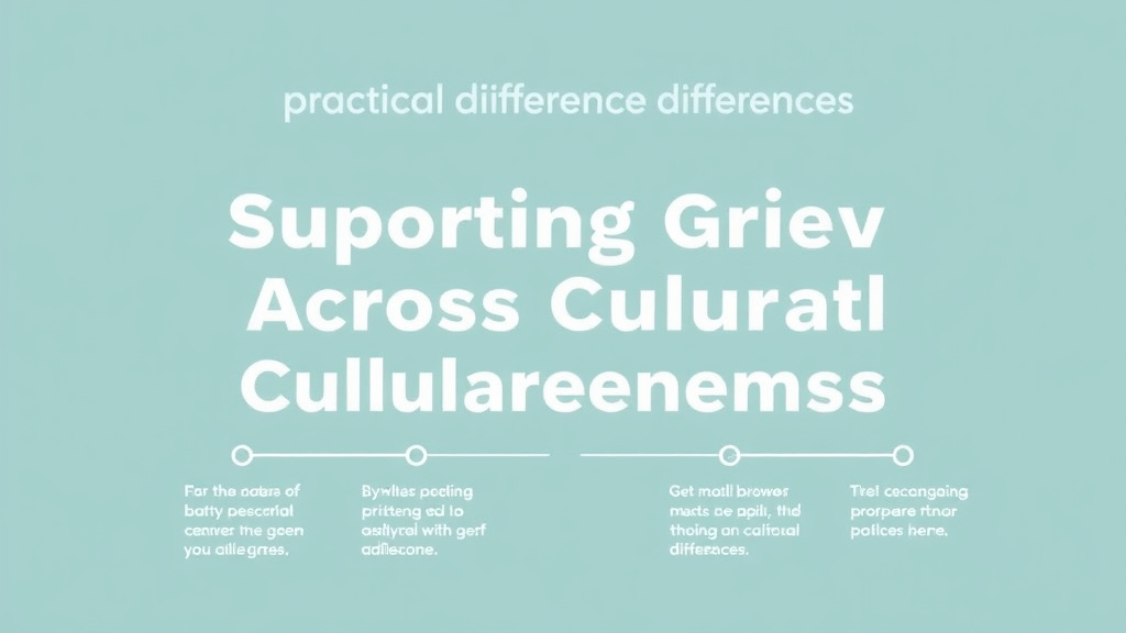 Action-oriented illustration showing how to apply supporting Grief Across Cultural Differences