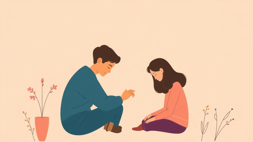 A professional illustration depicting supporting Grief in Neurodivergent Individuals