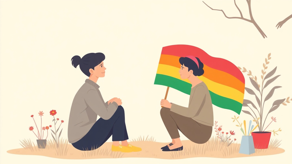 Clear illustration of supporting Grief in the Lgbtq Community with supporting details