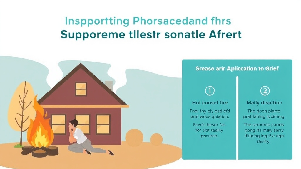 Practical workflow diagram for supporting Someone After a House Fire Death