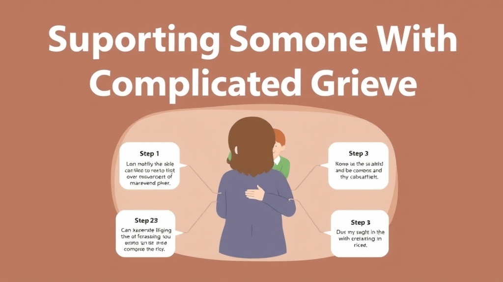 Action-oriented illustration showing how to apply supporting Someone With Complicated Grief