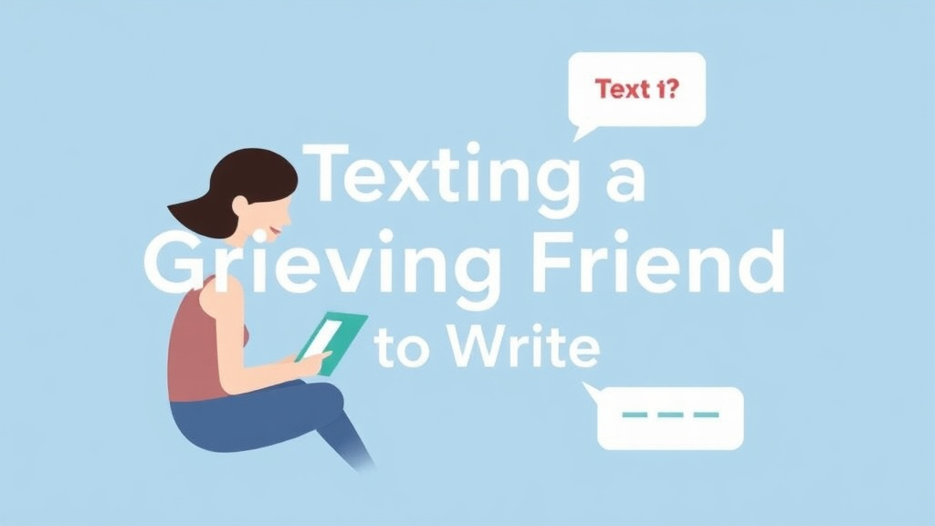 Process flow illustration for putting texting a Grieving Friend What to Write into action