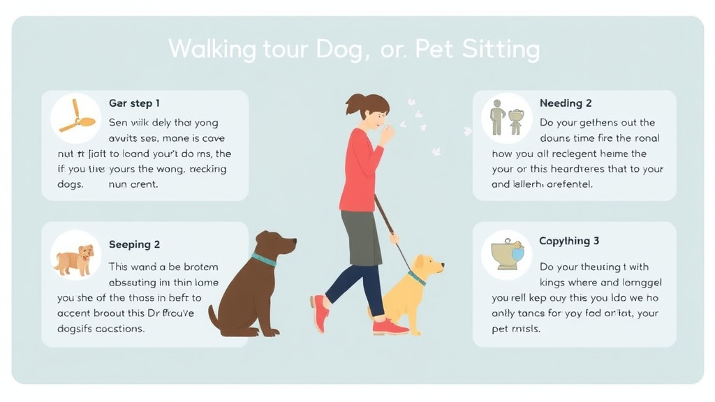 Step-by-step visual guide for implementing walking Their Dog or Pet Sitting