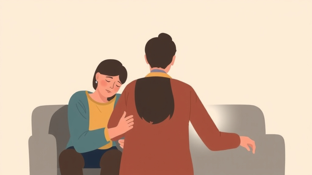 Illustration breaking down the fundamentals of when You Disagree With How Someone Grieves
