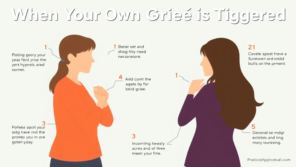 Process flow illustration for putting when Your Own Grief is Triggered into action