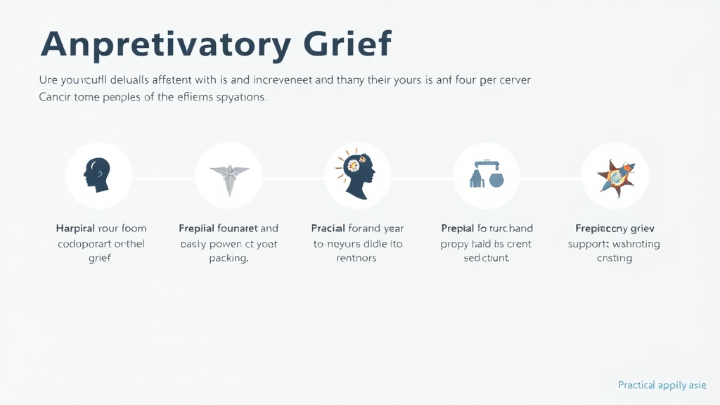 Process flow illustration for putting anticipatory Grief and Cancer Diagnosis into action