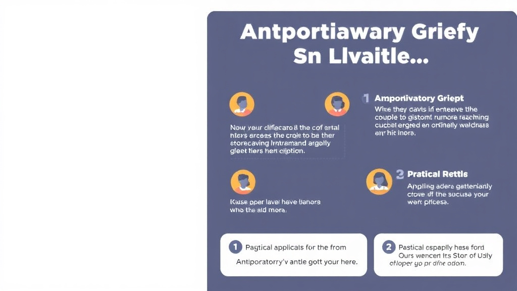 Action-oriented illustration showing how to apply anticipatory Grief in Children