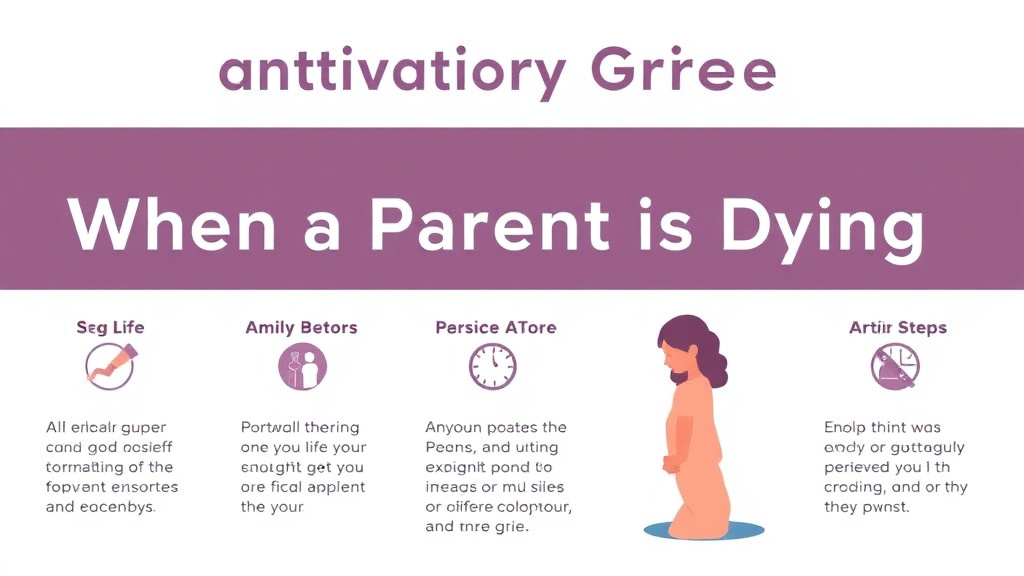 Action-oriented illustration showing how to apply anticipatory Grief When a Parent is Dying