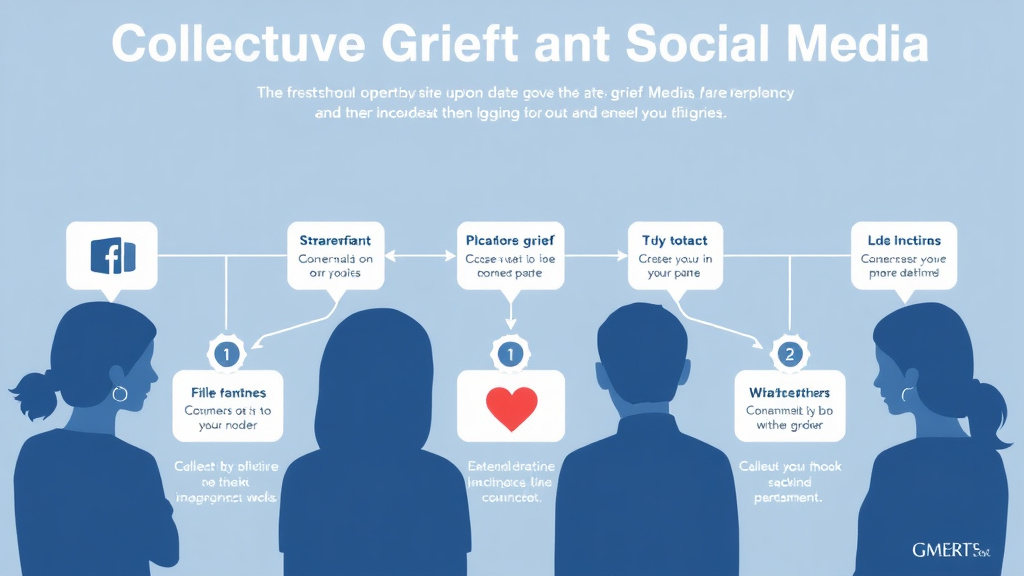 Practical checklist visual for collective Grief and Social Media