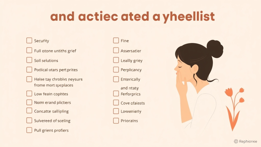 A professional illustration depicting complicated Grief Symptoms Checklist