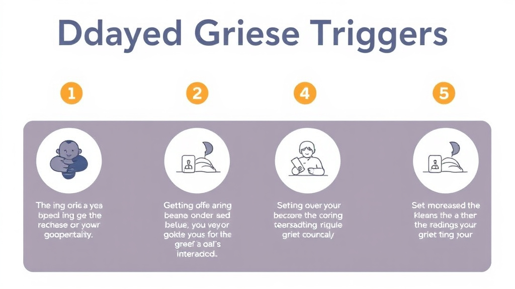 Action-oriented illustration showing how to apply delayed Grief Triggers