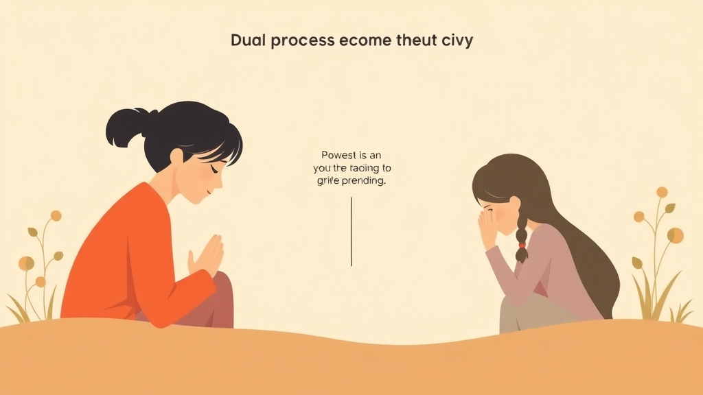 Detailed visual representation of dual Process Model of Grief