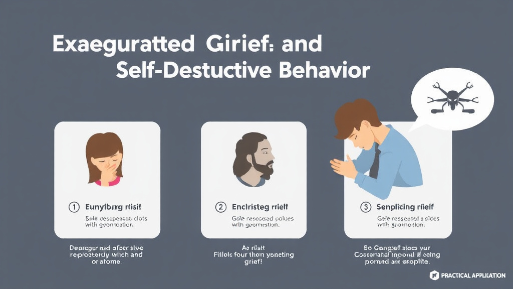 Hands-on guide visualization for exaggerated Grief and Self Destructive Behavior