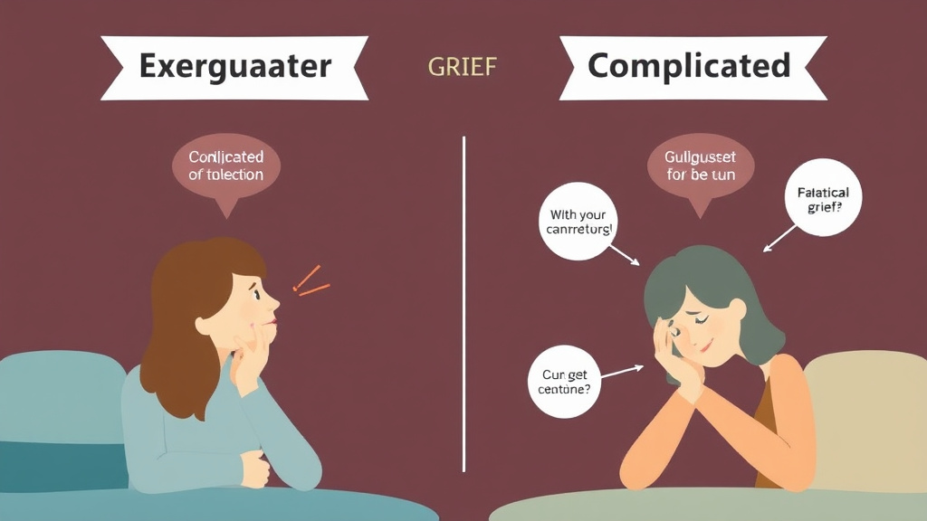 Step-by-step visual guide for implementing exaggerated Grief vs Complicated Grief