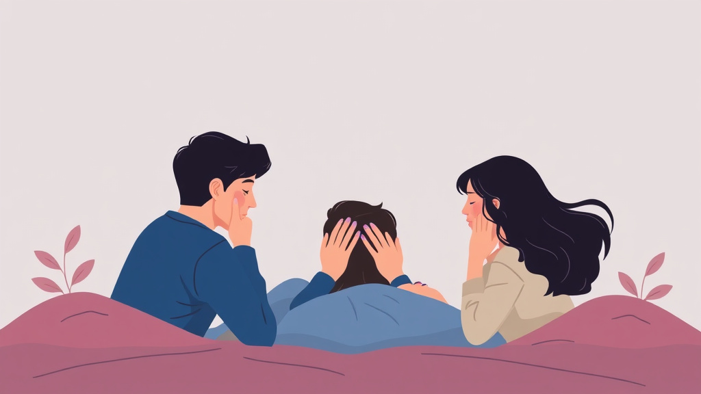 A professional illustration depicting grief Overload From Multiple Losses