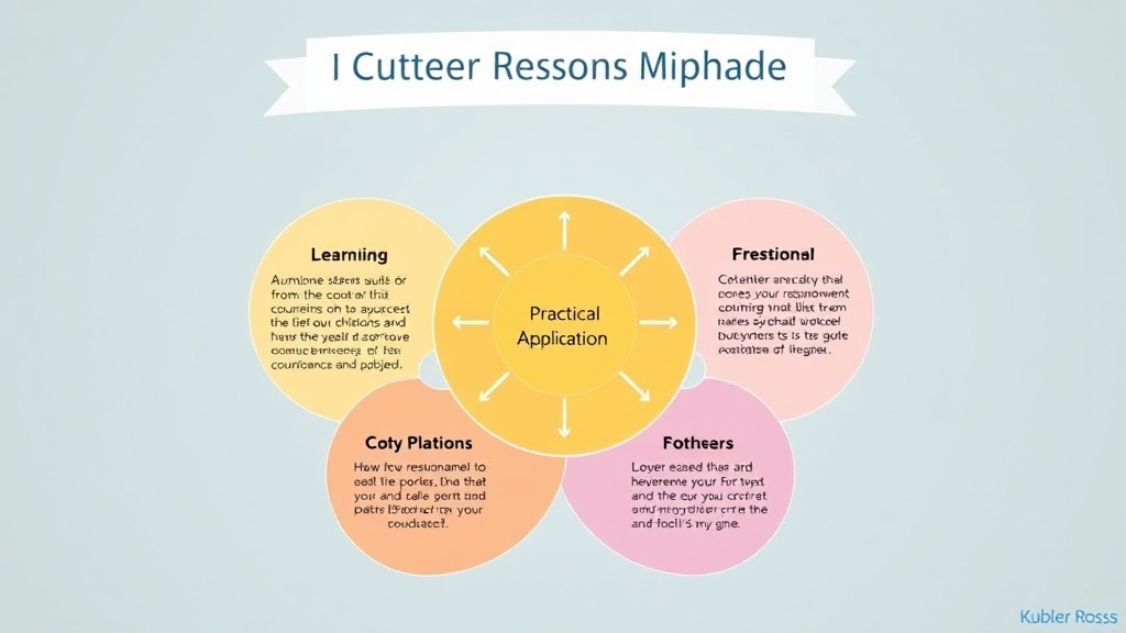 Process flow illustration for putting kubler Ross Model of Grief into action
