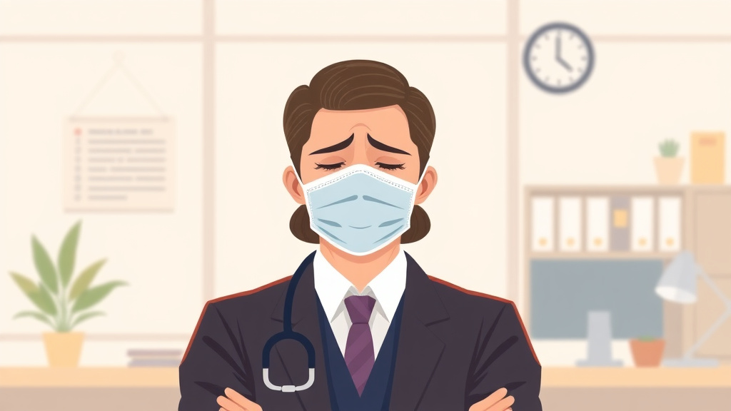 Clear illustration of masked Grief in the Workplace with supporting details