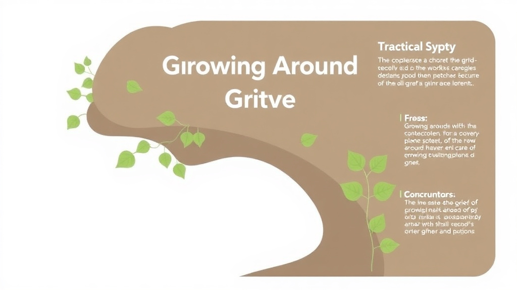 Practical checklist visual for tonkins Model Growing Around Grief