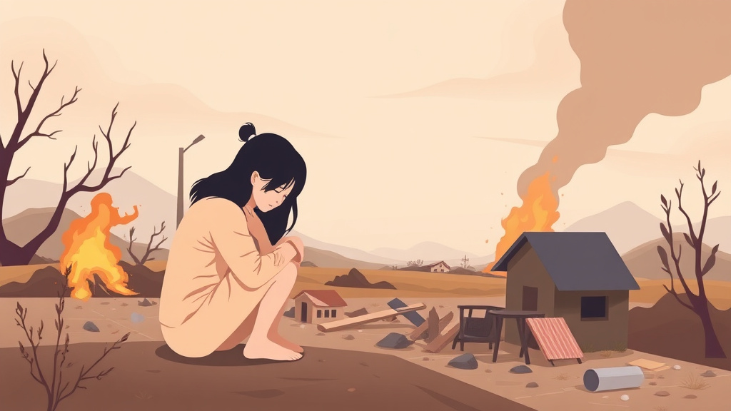Educational graphic covering the essentials of traumatic Grief After Natural Disaster