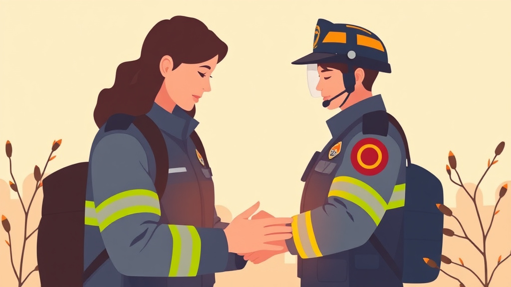 Conceptual diagram showing how traumatic Grief and First Responders works in practice