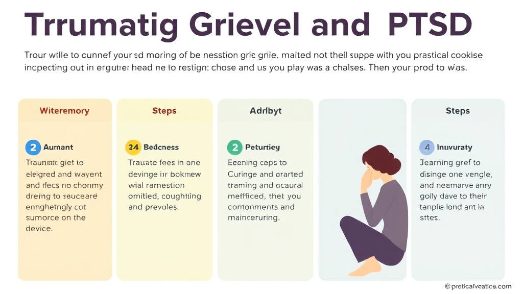 Practical checklist visual for traumatic Grief and Ptsd